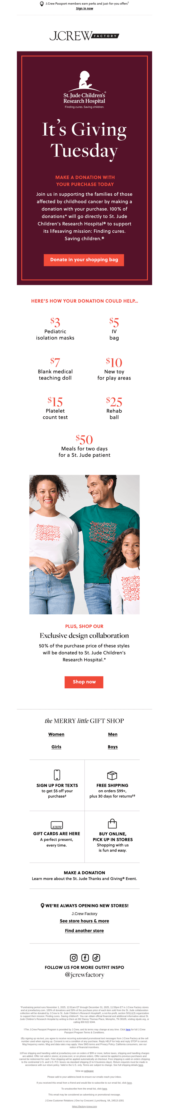 J.Crew email from Tue, Dec 2, 2025