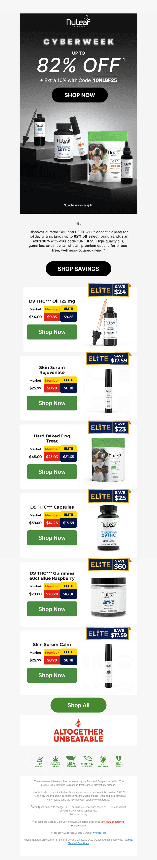NuLeaf Naturals email from Tue, Dec 2, 2025