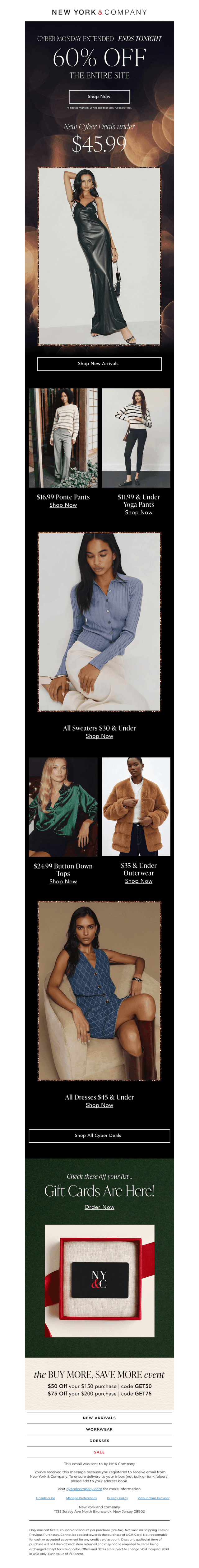 New York & Company email from Wed, Dec 3, 2025