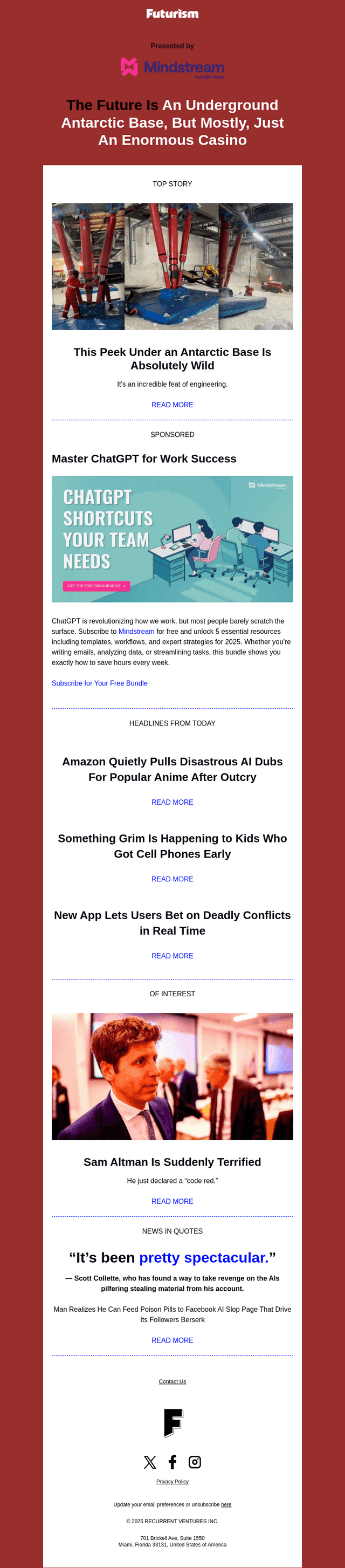 Sam Altman is suddenly terrified.