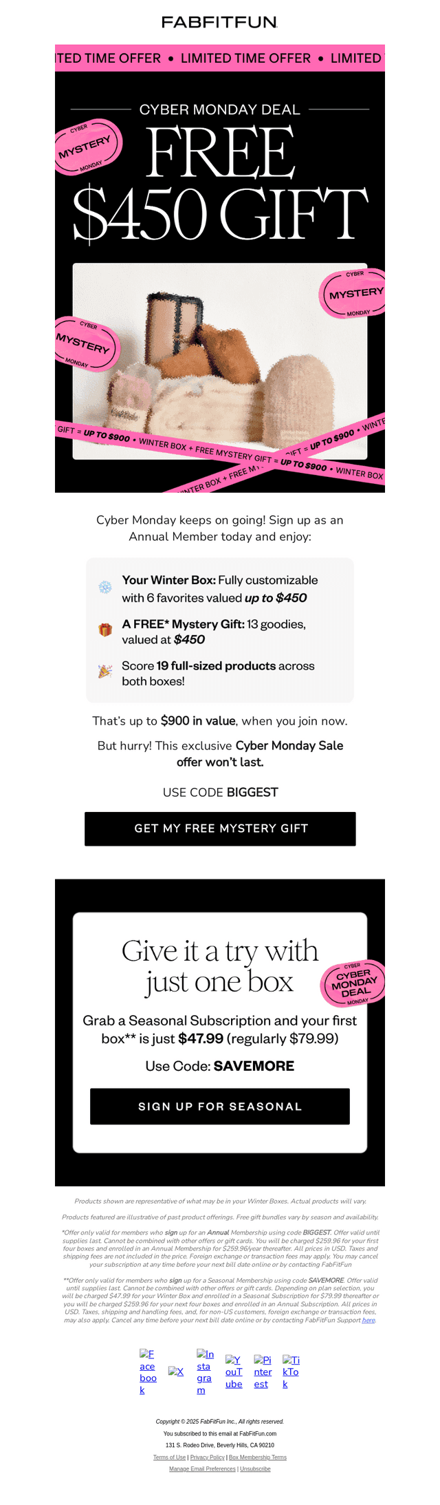 FabFitFun email from Wed, Dec 3, 2025