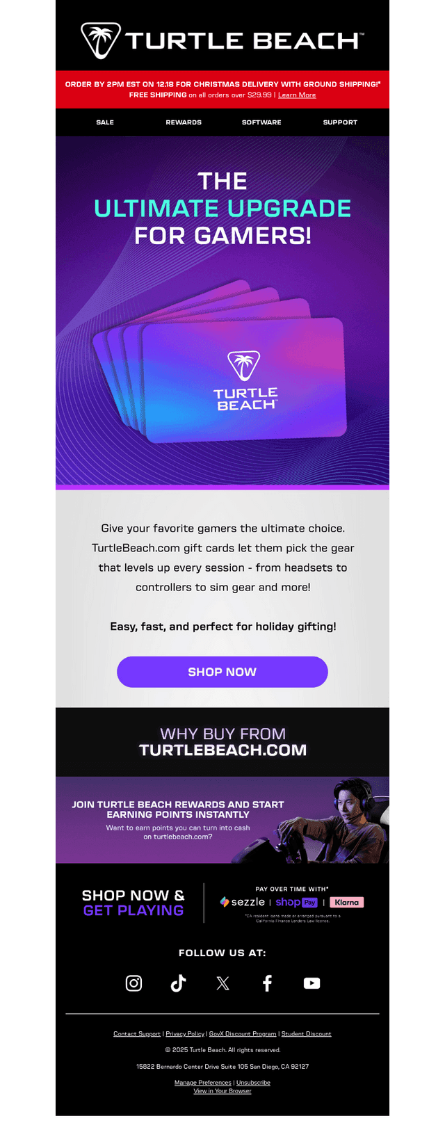 Turtle Beach email from Wed, Dec 3, 2025