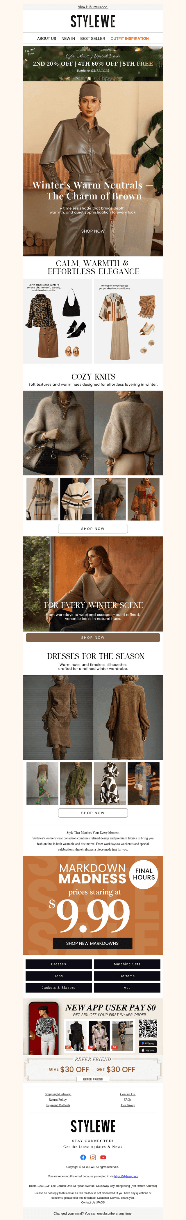 Last Hours: Extra 20% OFF on Earth-Tone Winter Essentials