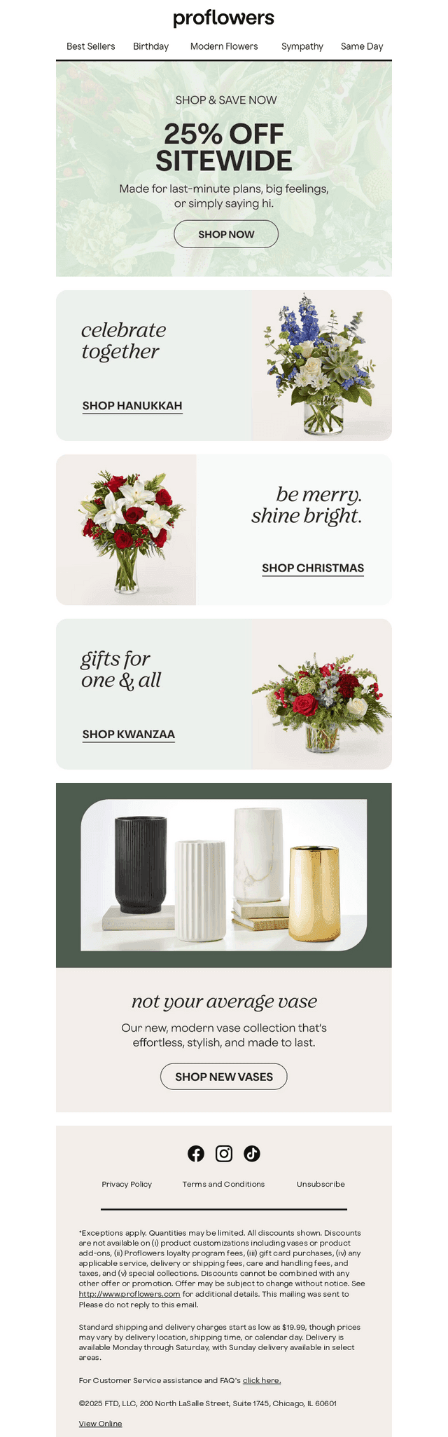 ProFlowers email from Thu, Dec 4, 2025
