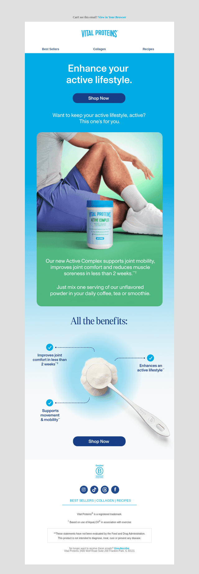 Active Complex for your active lifestyle.