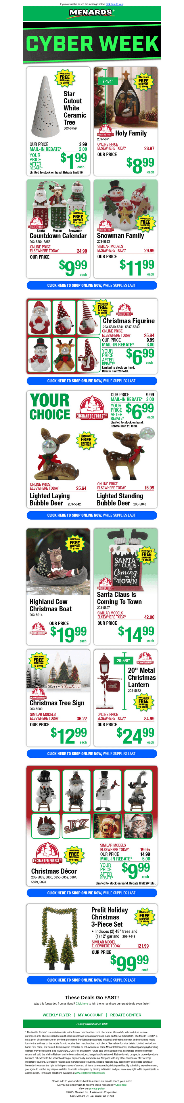 Cyber Week Christmas Décor at Menards!