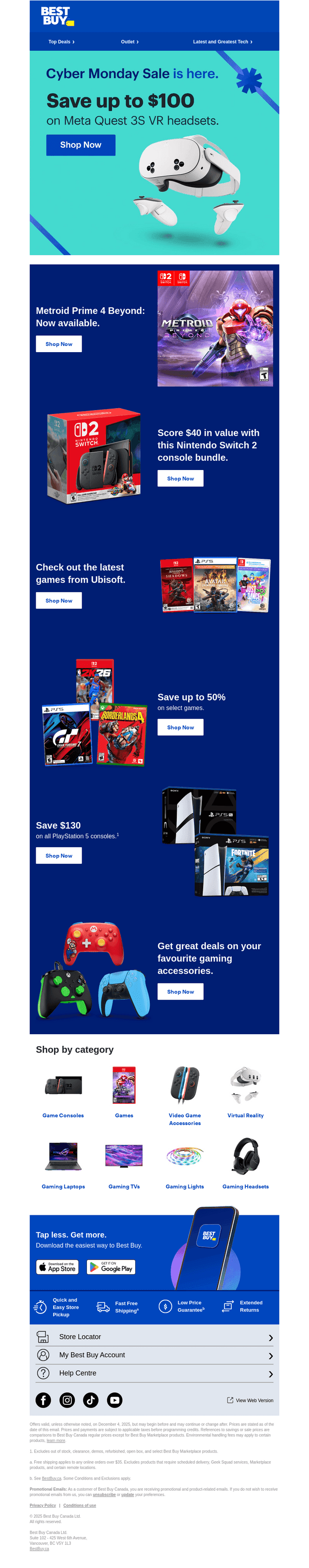Best Buy Canada email from Thu, Dec 4, 2025