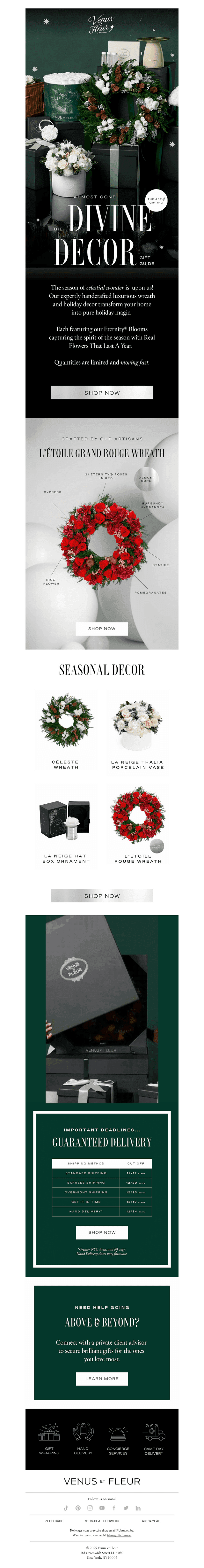 Venus et Fleur email from Thu, Dec 4, 2025