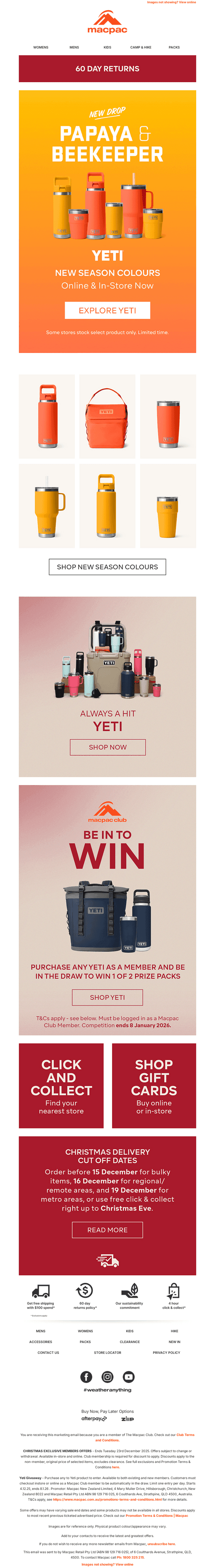 NOW IN - Yeti Papaya & Beekeeper