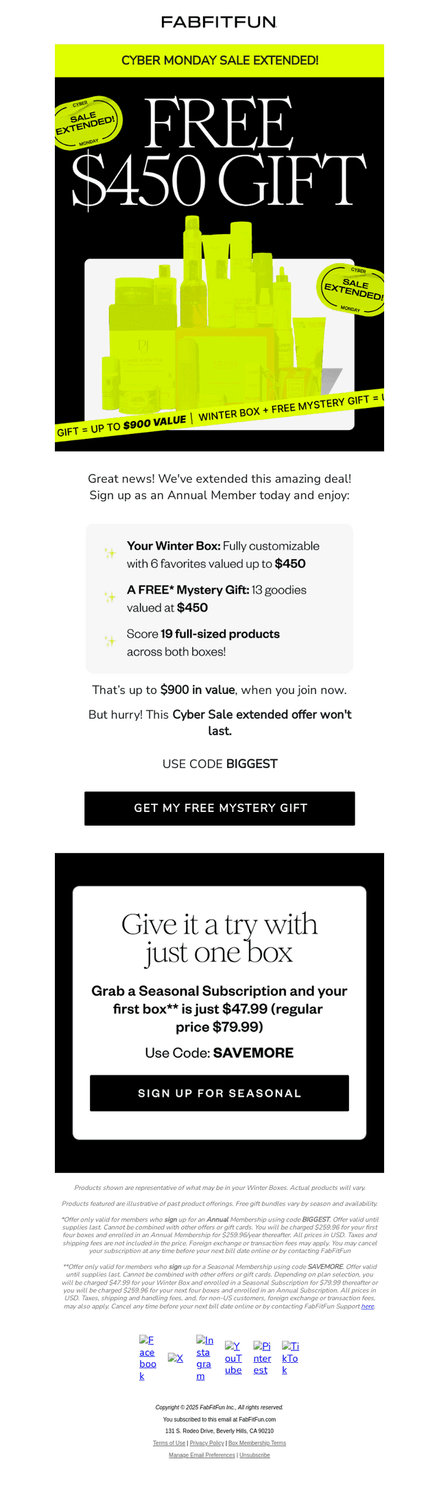 FabFitFun email from Fri, Dec 5, 2025