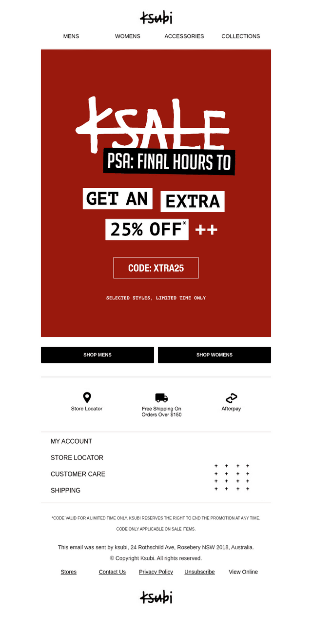 ++ ALMOST GONE. EXTRA 25% OFF ++