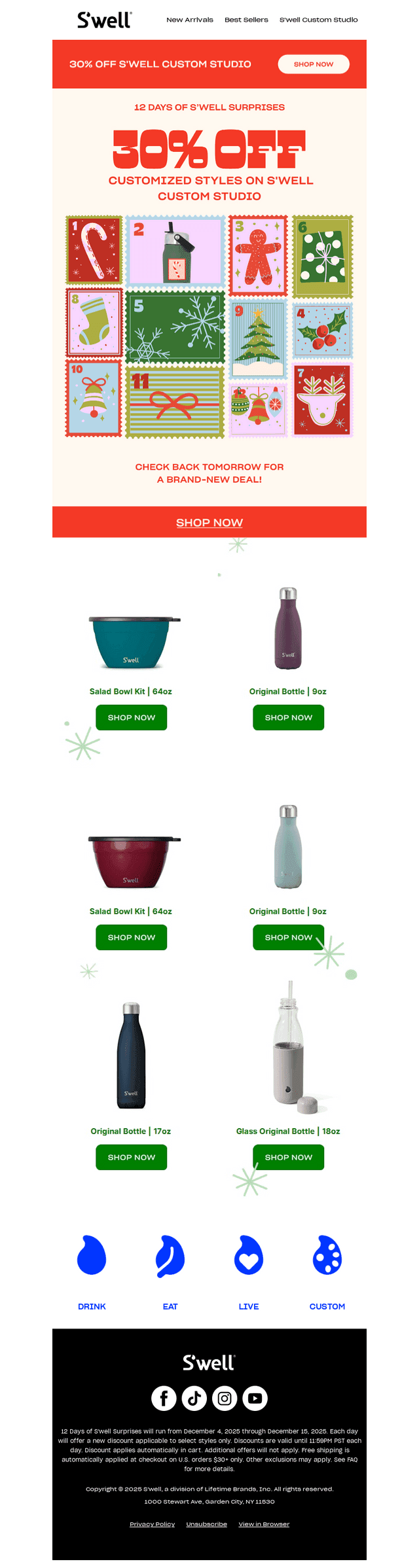 30% Off S'well Custom Studio, Today Only