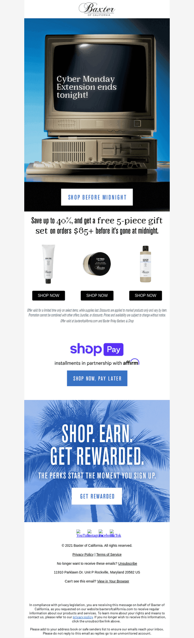 Baxter Of California email from Fri, Dec 5, 2025