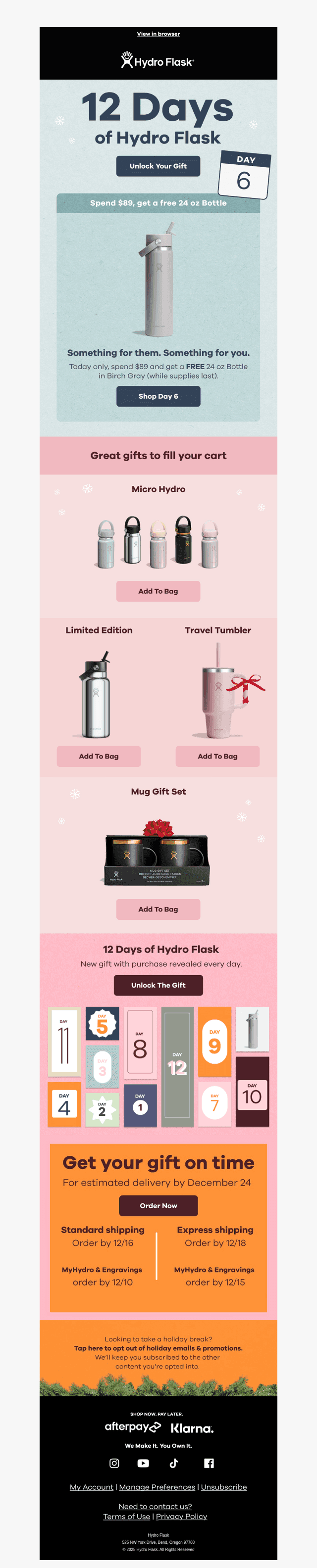 🎁 Day 6: FREE 24 oz Bottle with purchase