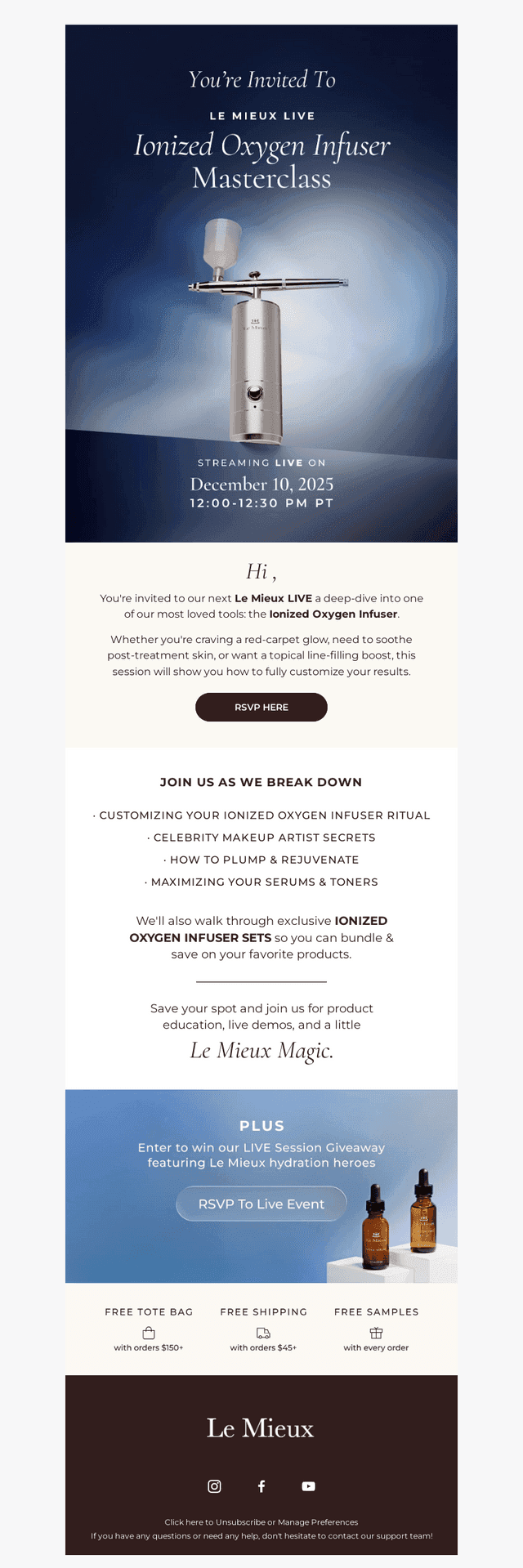 ✨LIVE EVENT: Ionized Oxygen Infuser Masterclass