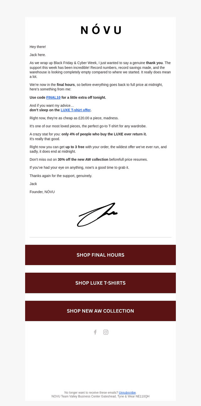 From Our Founder, a little extra.