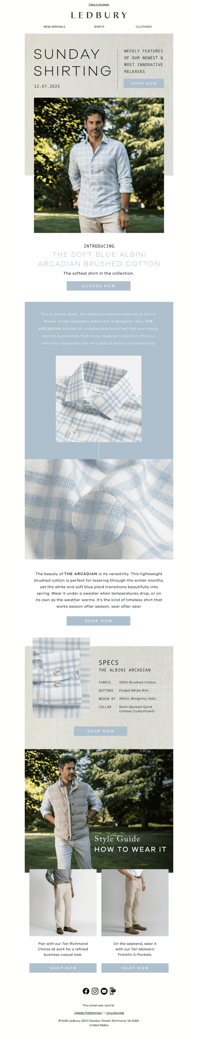 Sunday Shirting: Soft, Softer, Softest