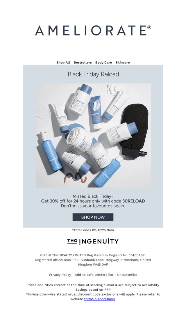 Ameliorate UK email from Mon, Dec 8, 2025