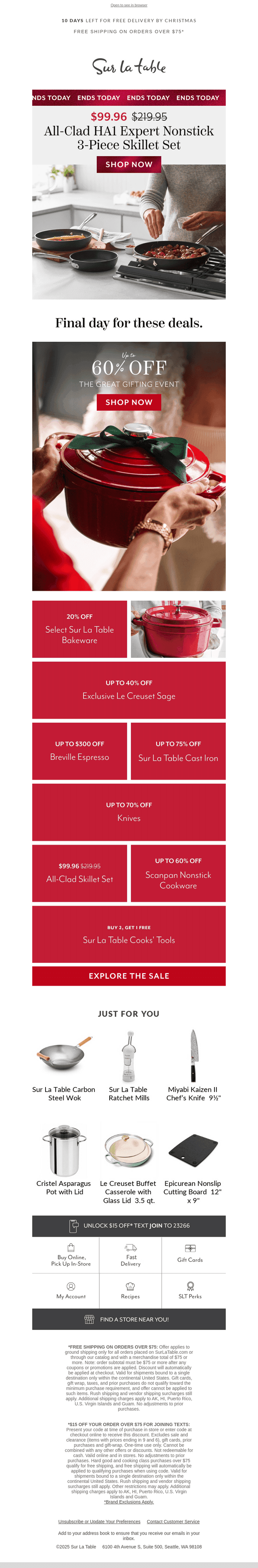 Last Day: All-Clad at only $99.96!