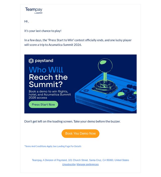 Game Over— Don’t Miss Out