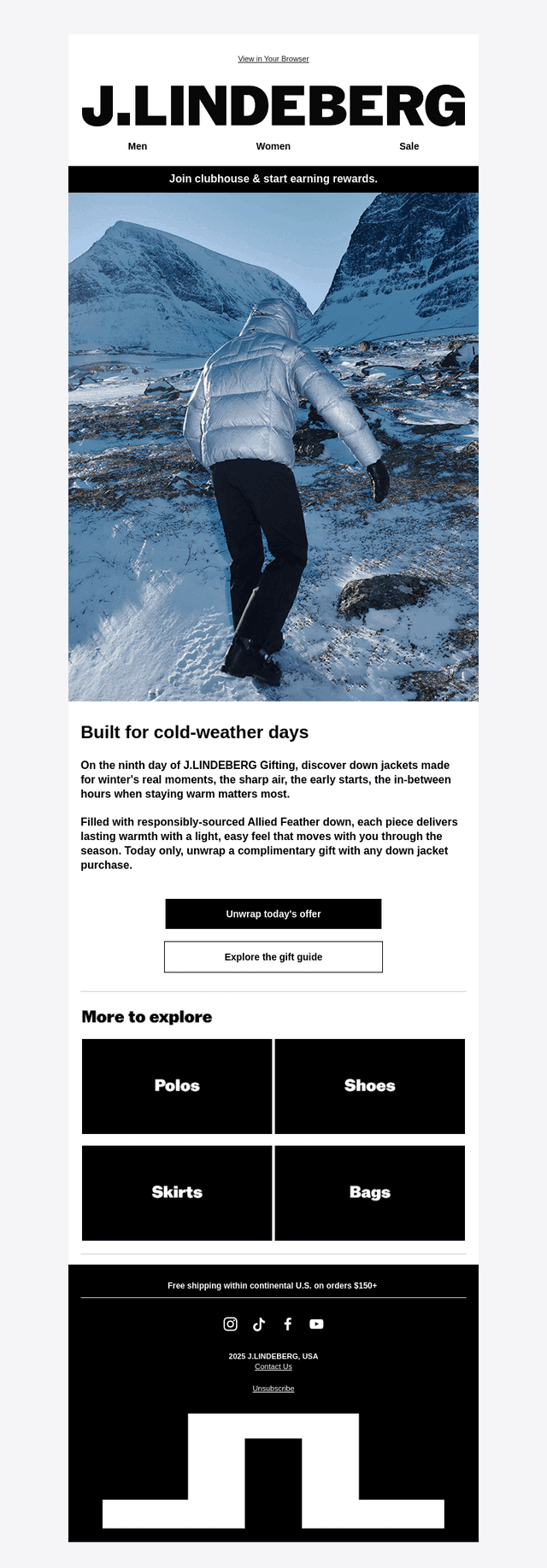 J.Lindeberg email from Tue, Dec 9, 2025