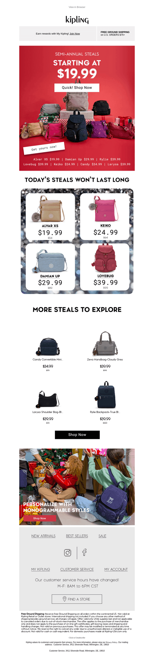 $19.99 Semi-Annual Steals Are HERE!