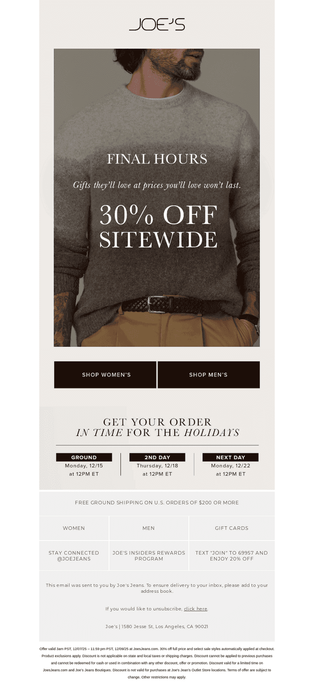 30% OFF Ends in Just Hours