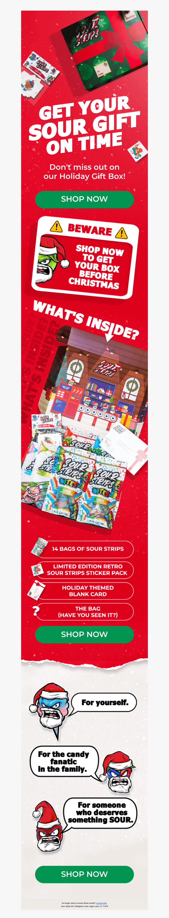 Get your SOUR gift on time