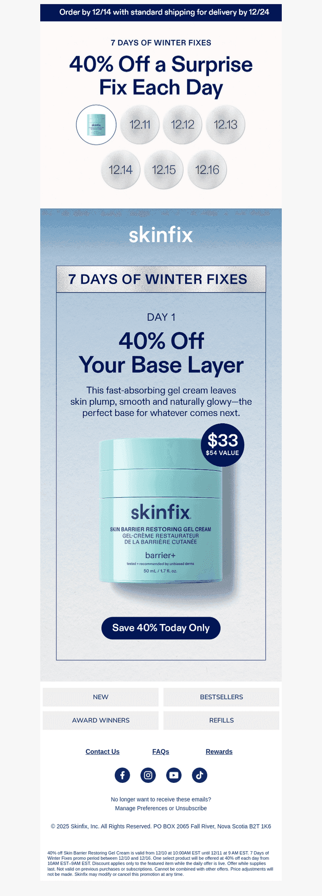 DAY 1: 40% Off A Surprise Fix 💙