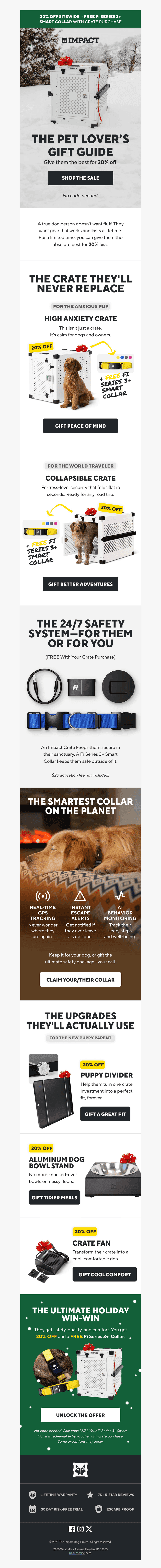 Impact Dog Crates email from Wed, Dec 10, 2025
