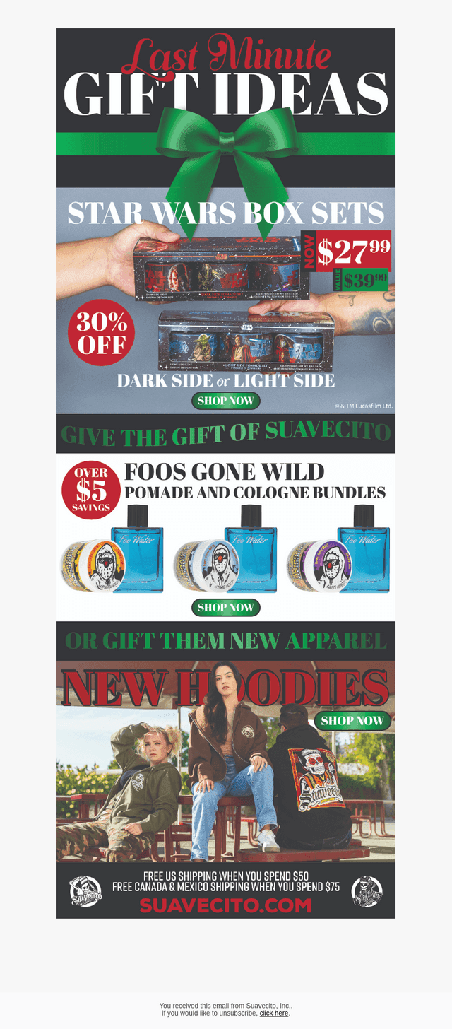 Last Minute Gift Ideas From Suavecito