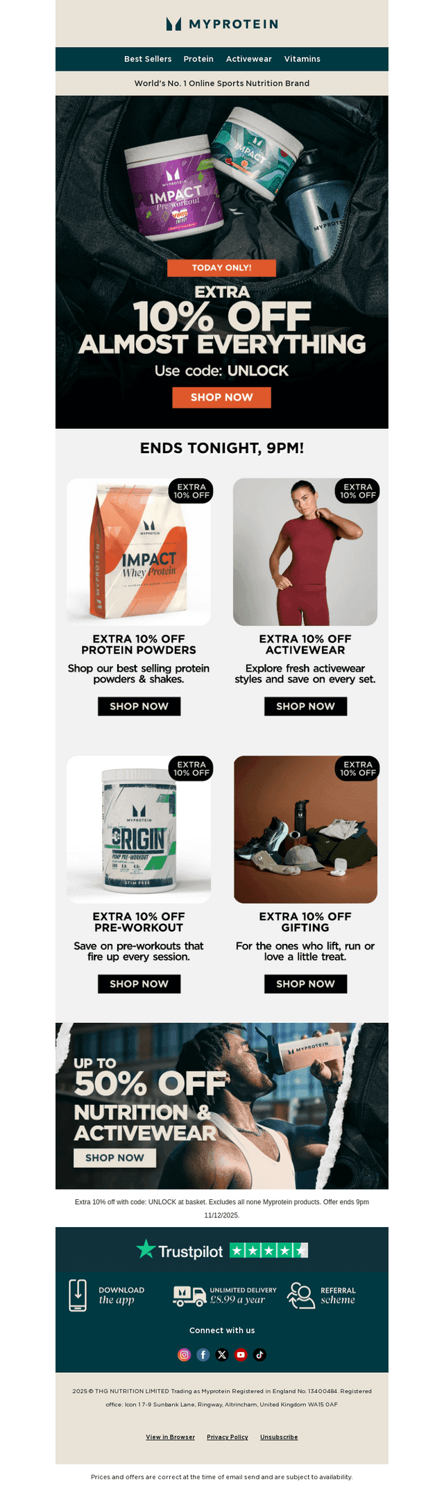 Email exclusive: EXTRA 10% off almost everything