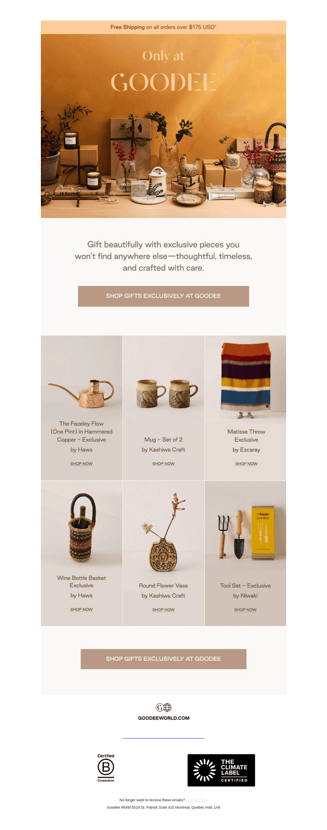 Gifts you’ll only find with us.