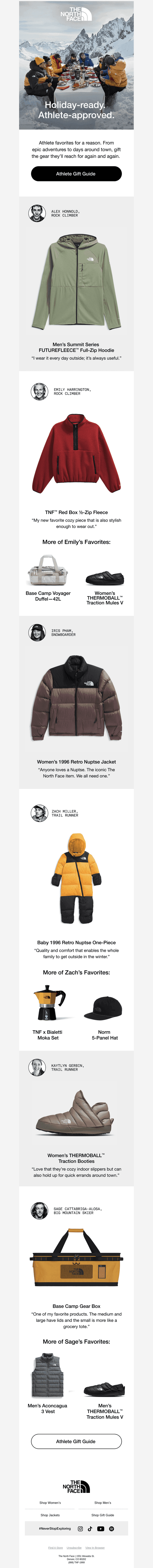 The North Face email from Thu, Dec 11, 2025