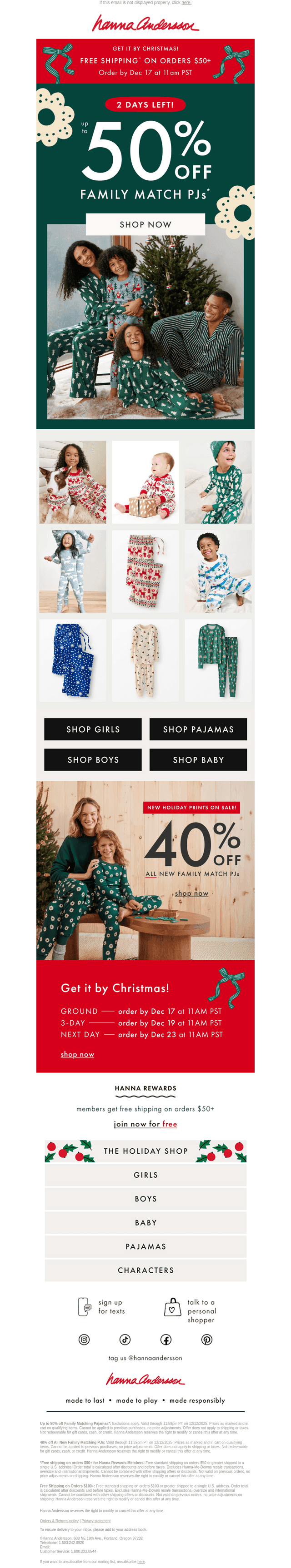 Hanna Andersson email from Fri, Dec 12, 2025