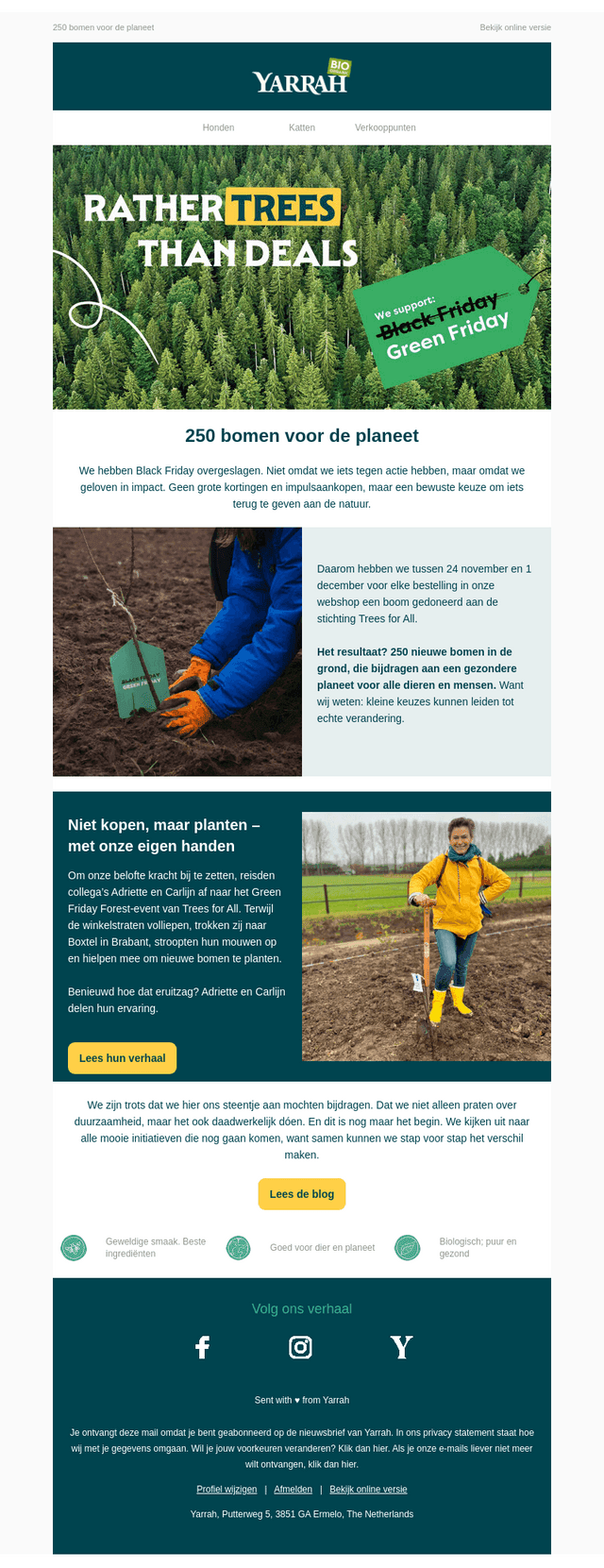 250 bomen voor de planeet