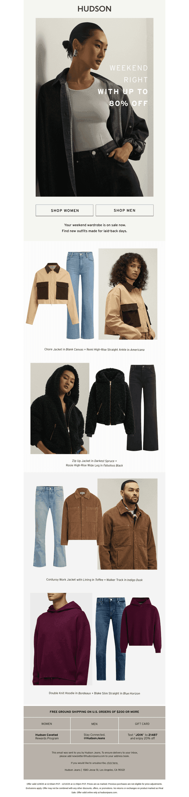Up to 80% OFF Weekend Essentials