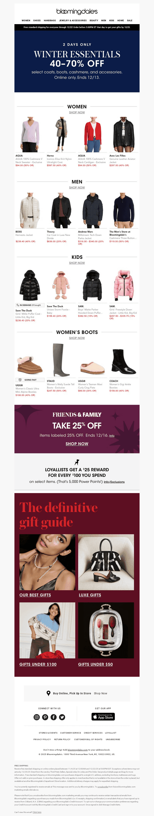 2 days only! 40-70% off winter essentials