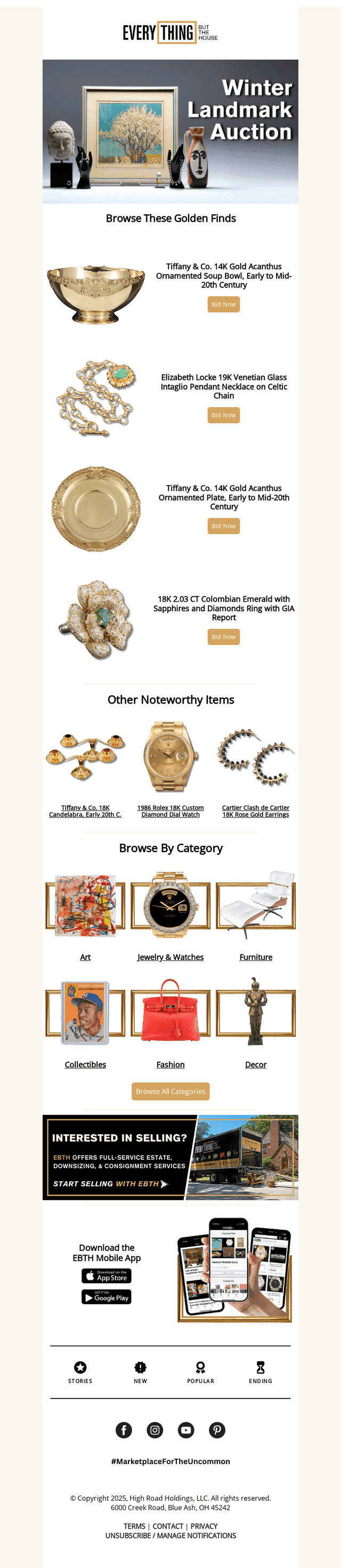Everything But The House (EBTH) email from Fri, Dec 12, 2025