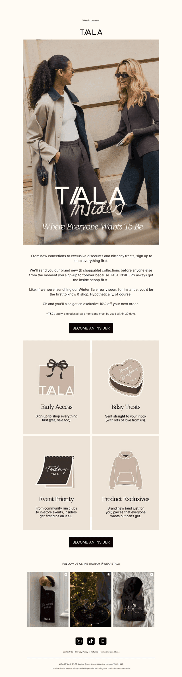 INTRODUCING: TALA INSIDERS