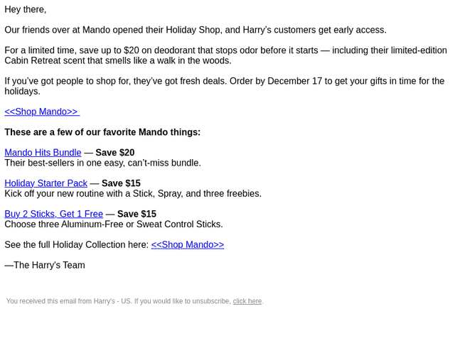 Harrys email from Fri, Dec 12, 2025