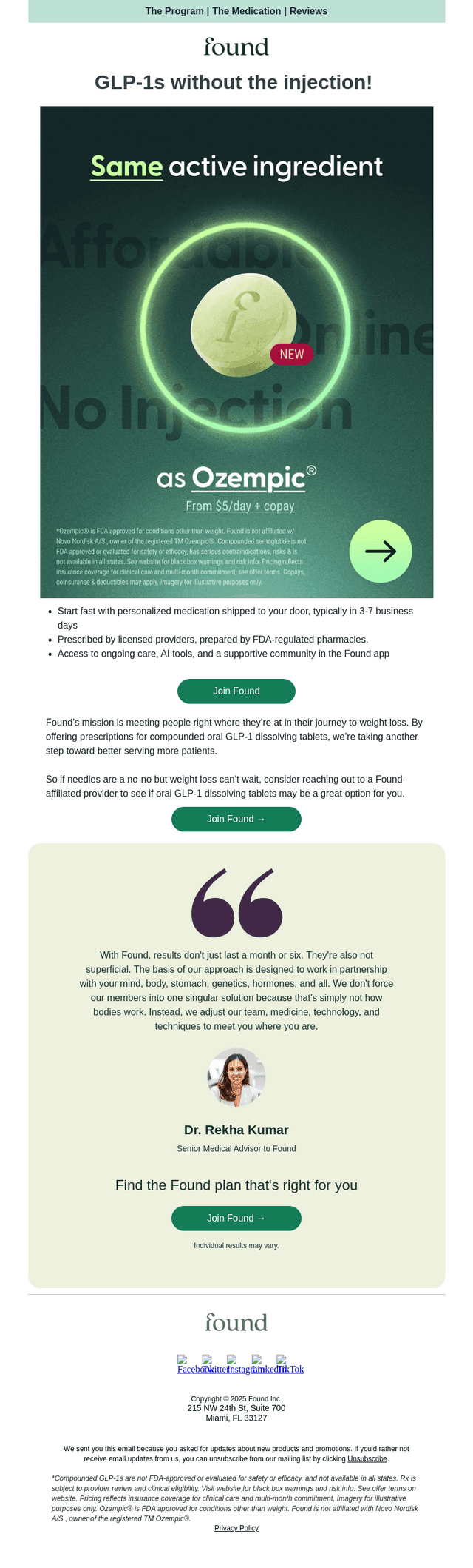 Say hello to compounded GLP-1s w/ the same active ingredient as Ozempic®