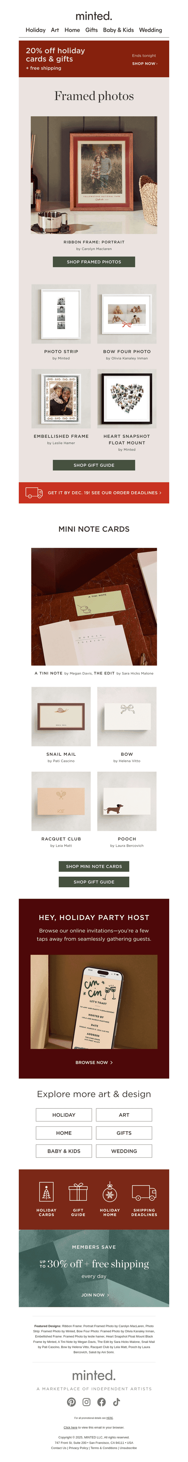 Unique gifts, just in time