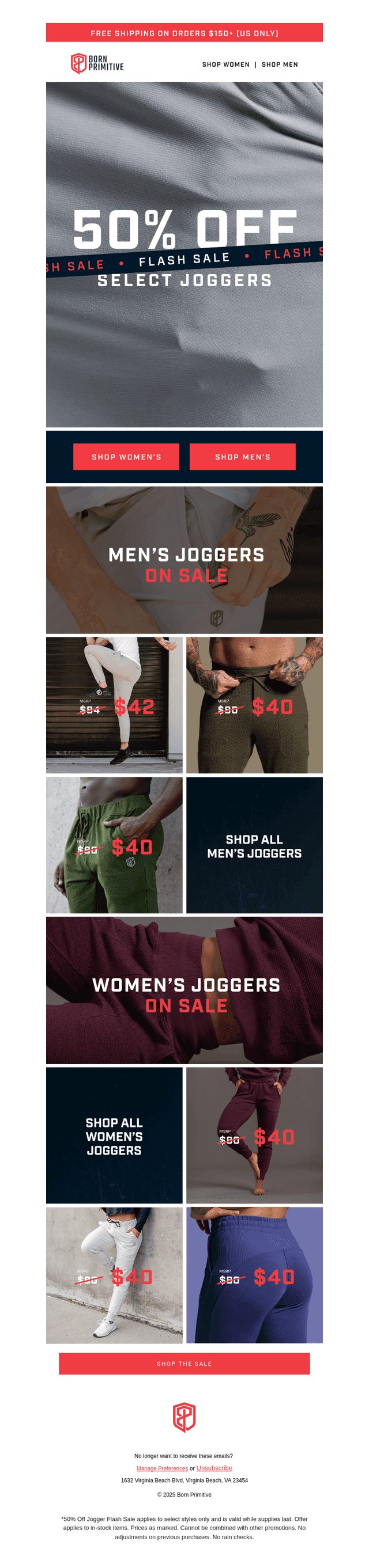 Limited Time: 50% Off Select Joggers