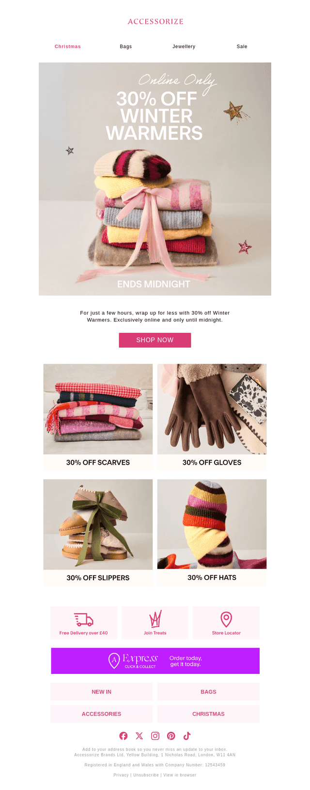 FLASH SALE: 30% off Winter Warmers