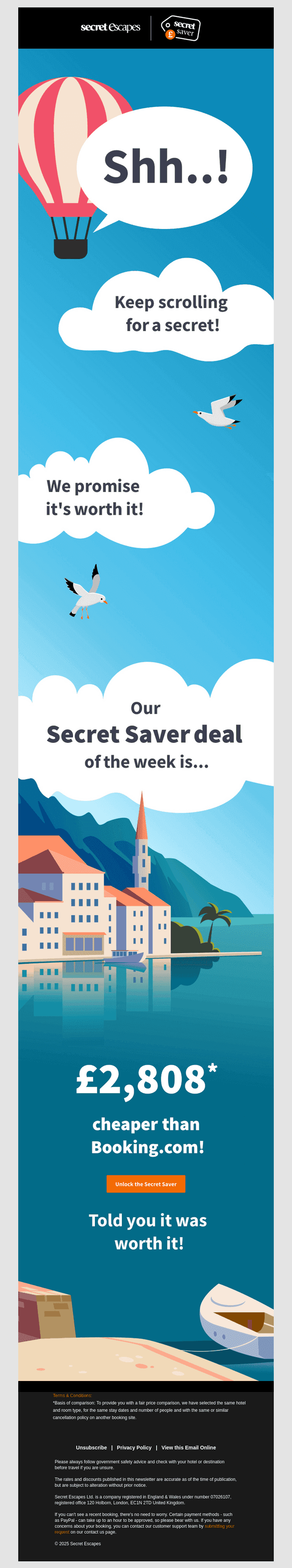 Shh. Open for a secret saving