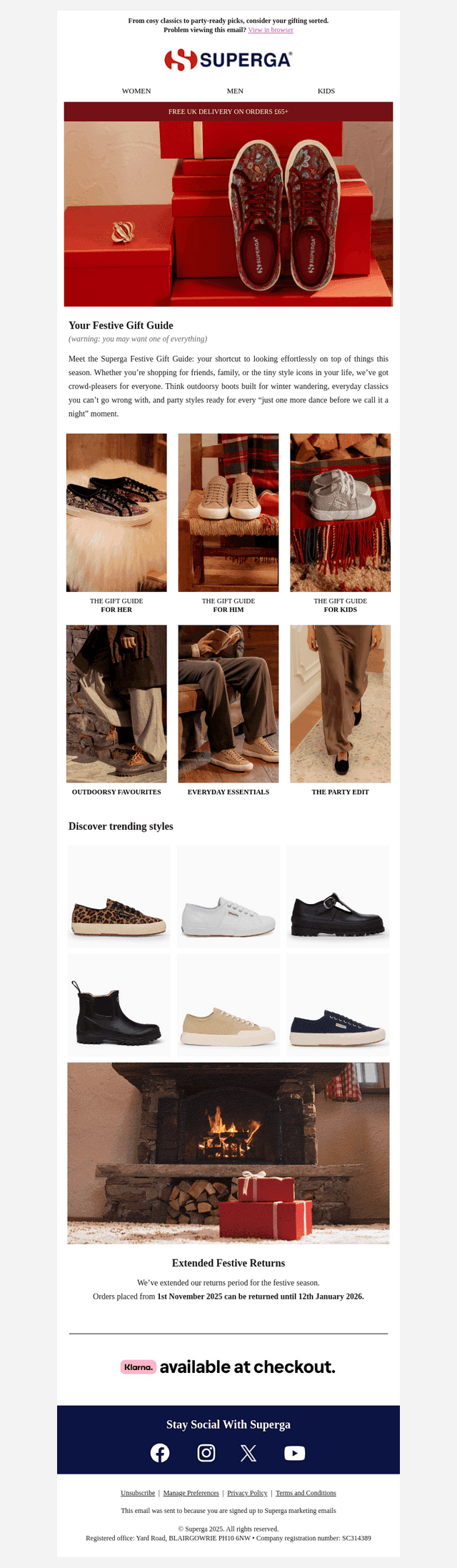Superga email from Sat, Dec 13, 2025