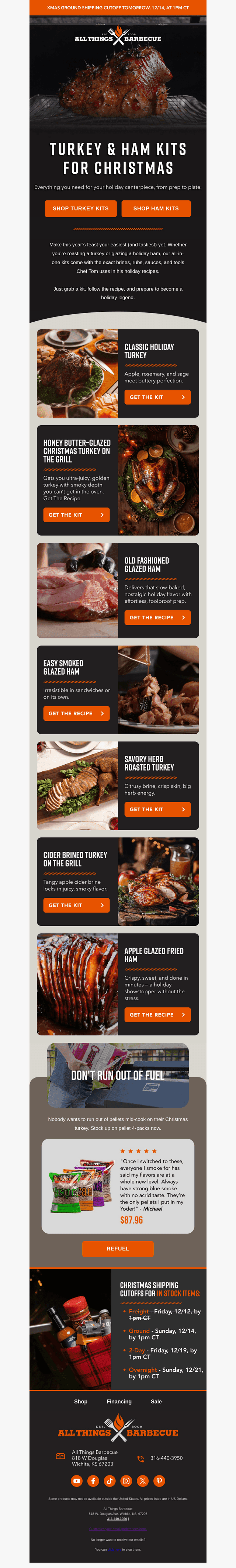 Turkey & ham kits for Christmas
