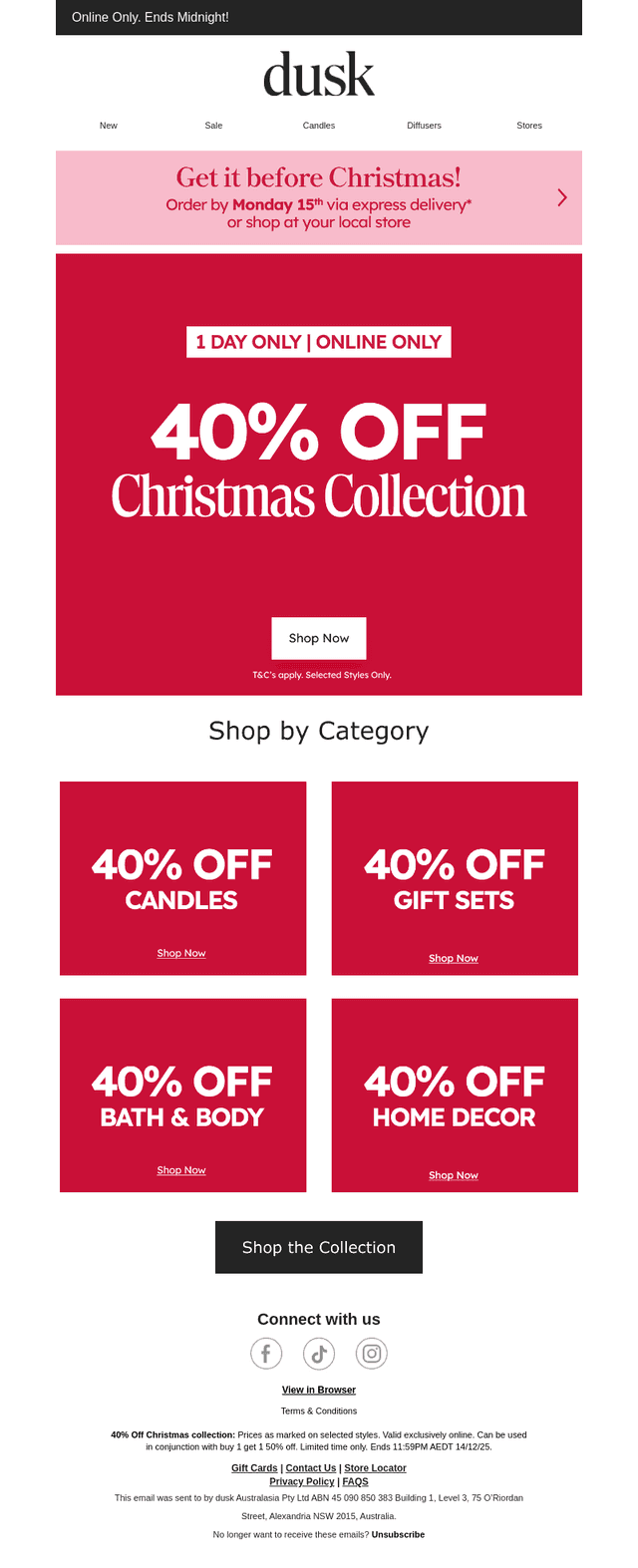 STOP EVERYTHING! 40% Off Christmas is on!