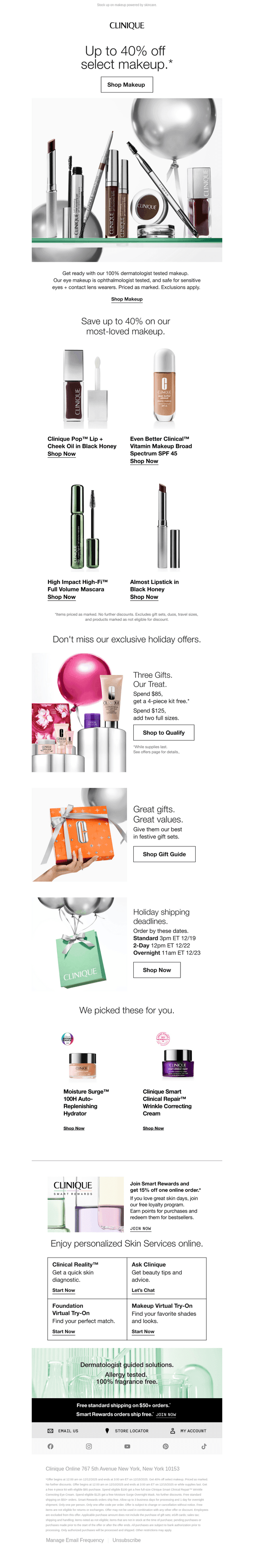 Ends tonight 🚨 Save up to 40% off select makeup.
